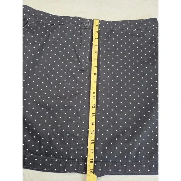 Karen Scott Woman 16W Black Polka Dot Skort Skirt Shorts Plus Size Summer - Picture 7 of 8